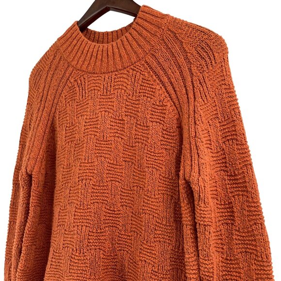 Prana Sky Meadow Knit Sweater Womens Medium Chunky Cozy Textured Sustainable - Picture 2 of 8